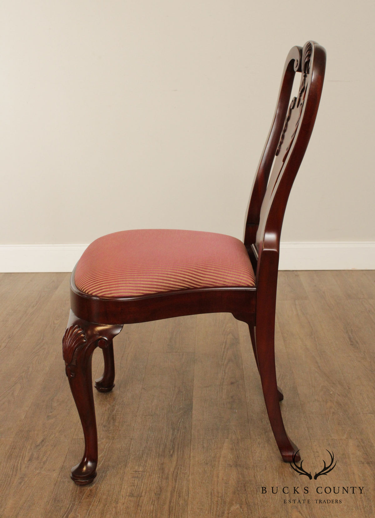 Maitland Smith Georgian Style Set 8 Solid Mahogany Dining Chairs