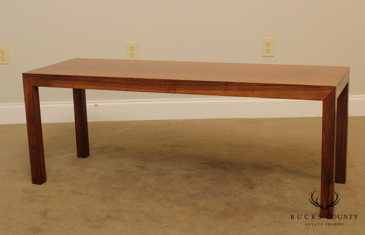 Intrex Mid Century Modern Rosewood Parsons Low Console Table