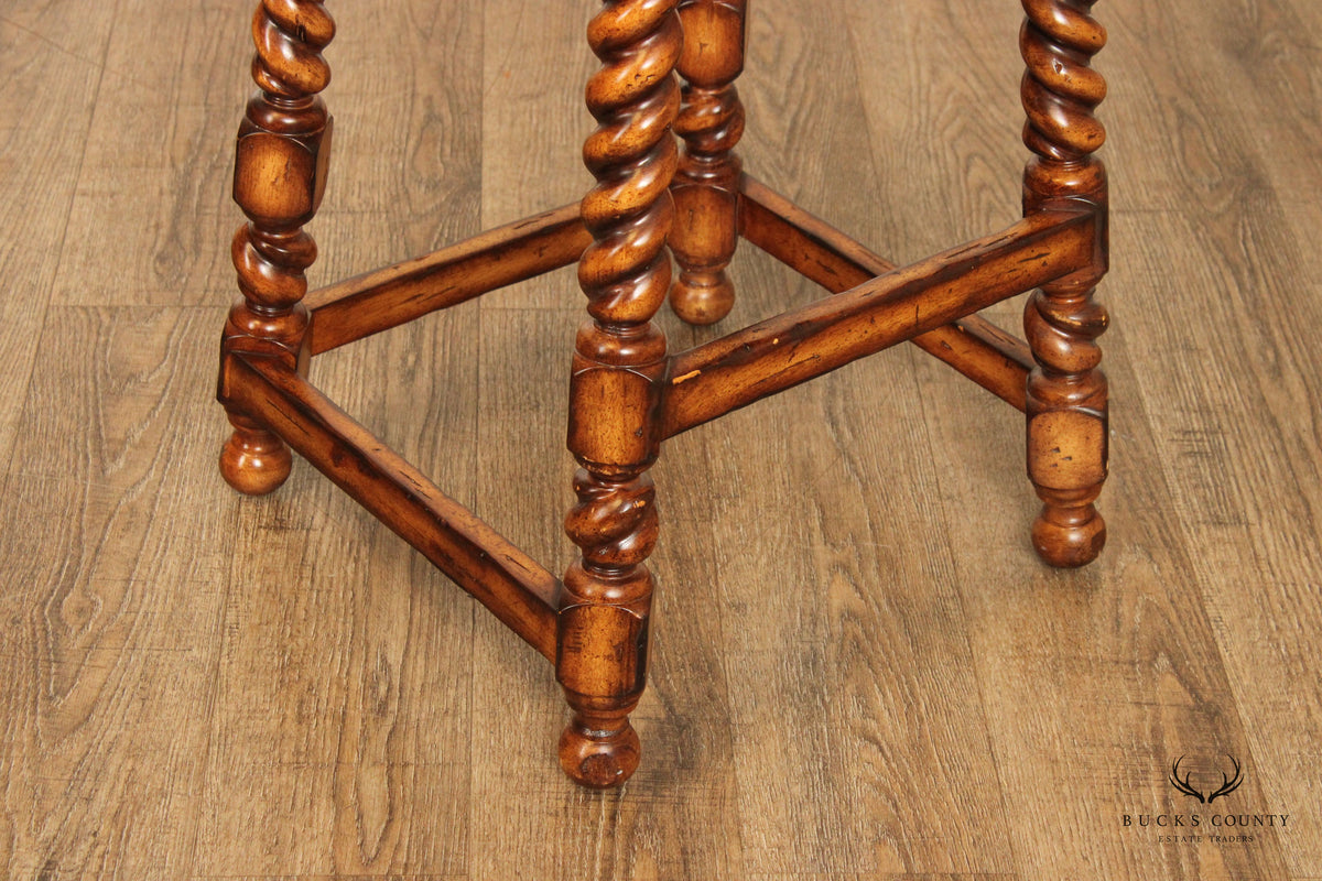 Maitland Smith 'Travelers Club' Swivel Bar Stool