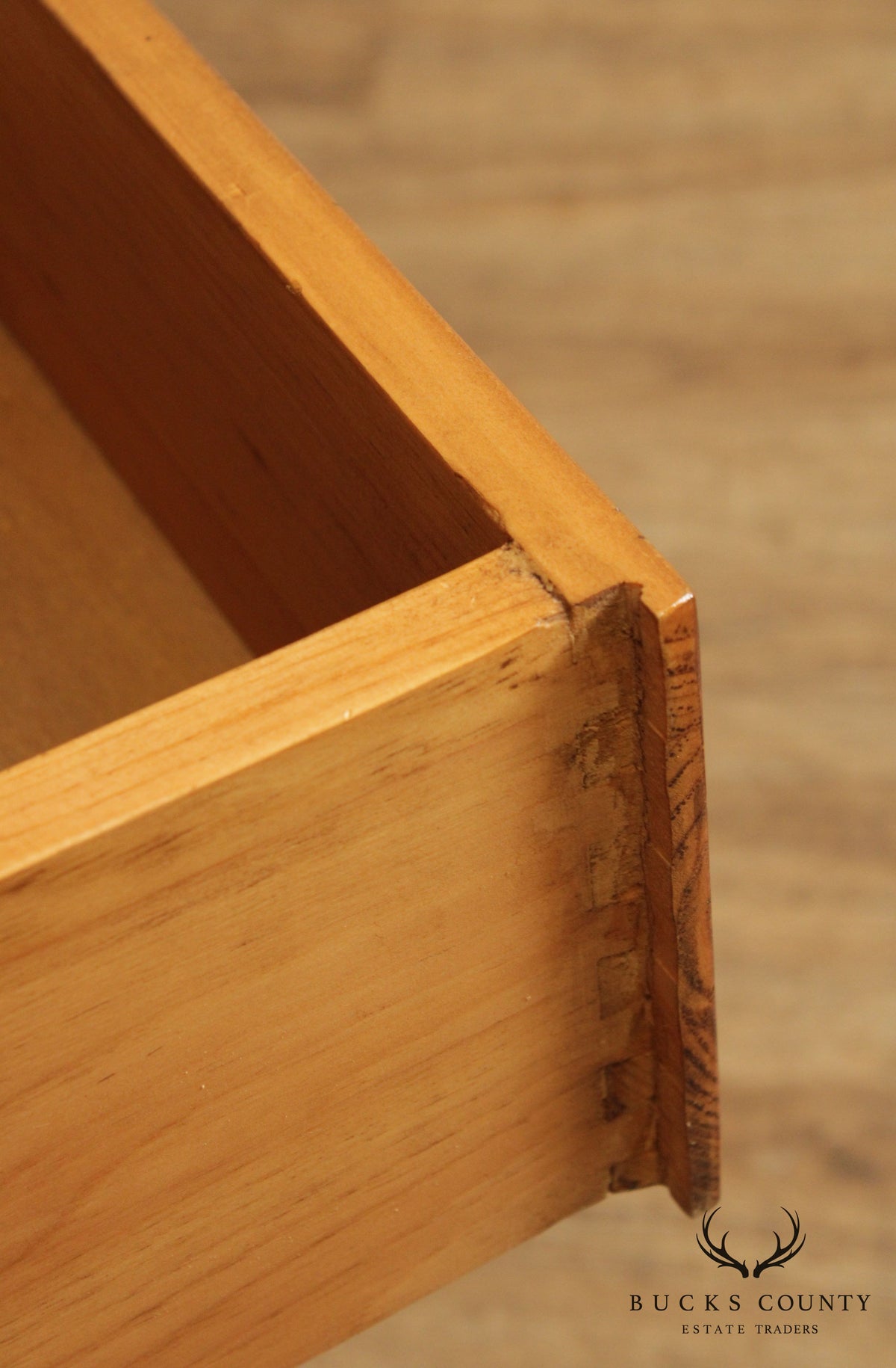 Eddy West Round Pine One Drawer Side Table