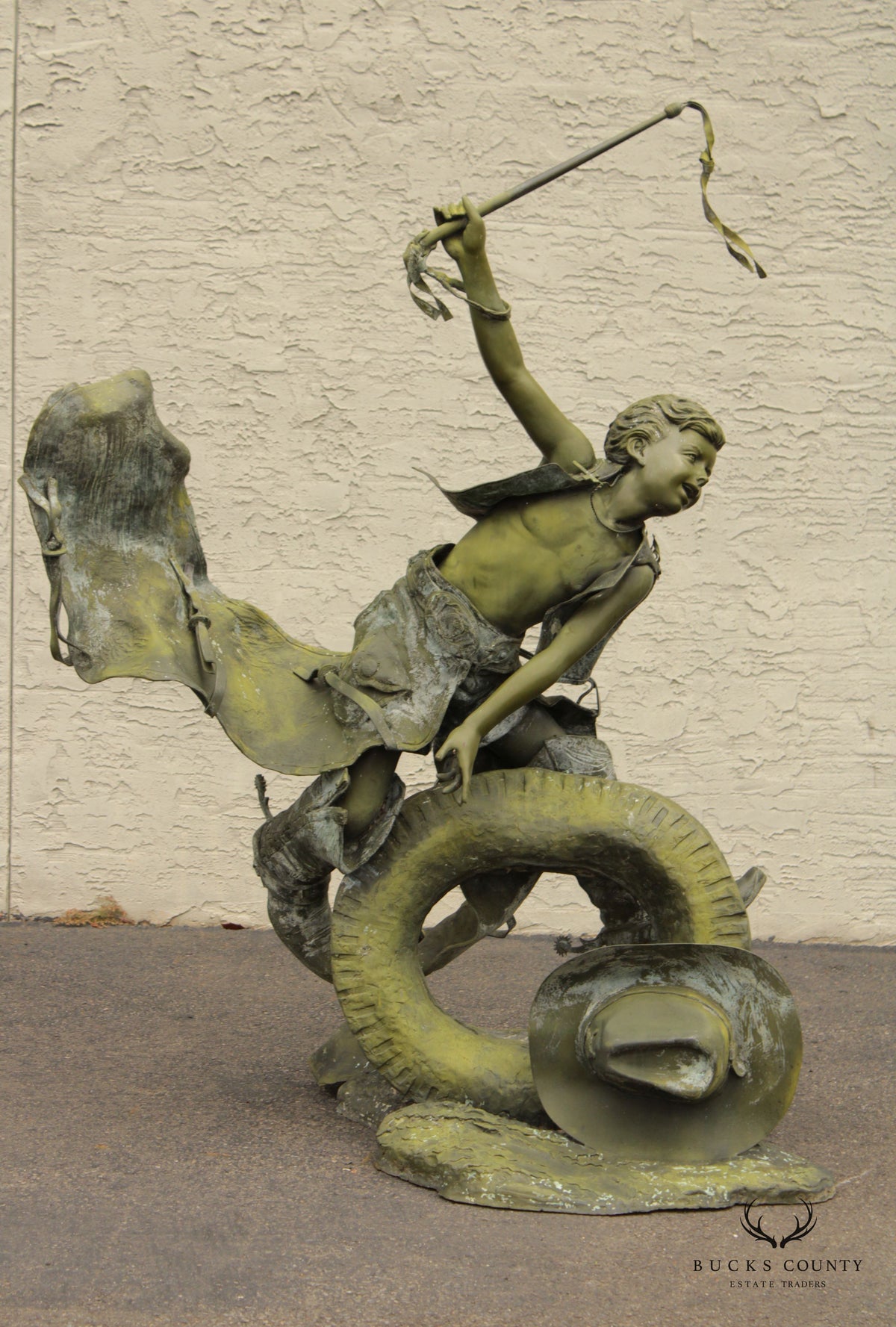 Jim Davidson Cowboy Bronze Life-Size Outdoor Statue