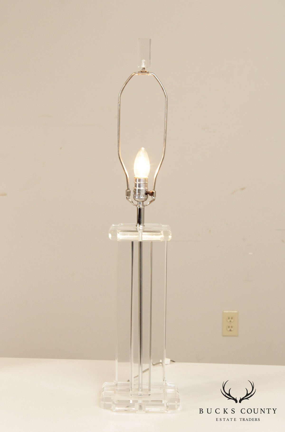 Clearlite by Bauer Vintage Acrylic Table Lamp