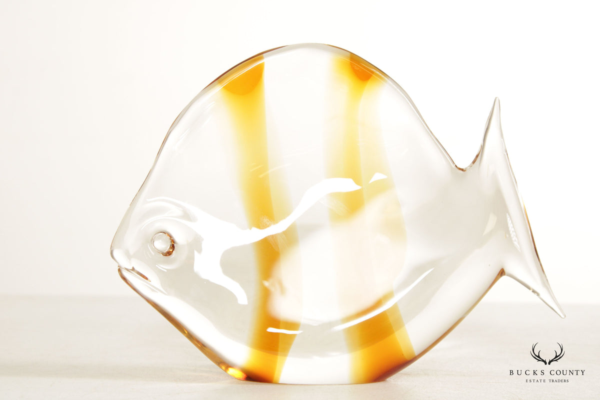 Murano Style Glass Butterfly Fish