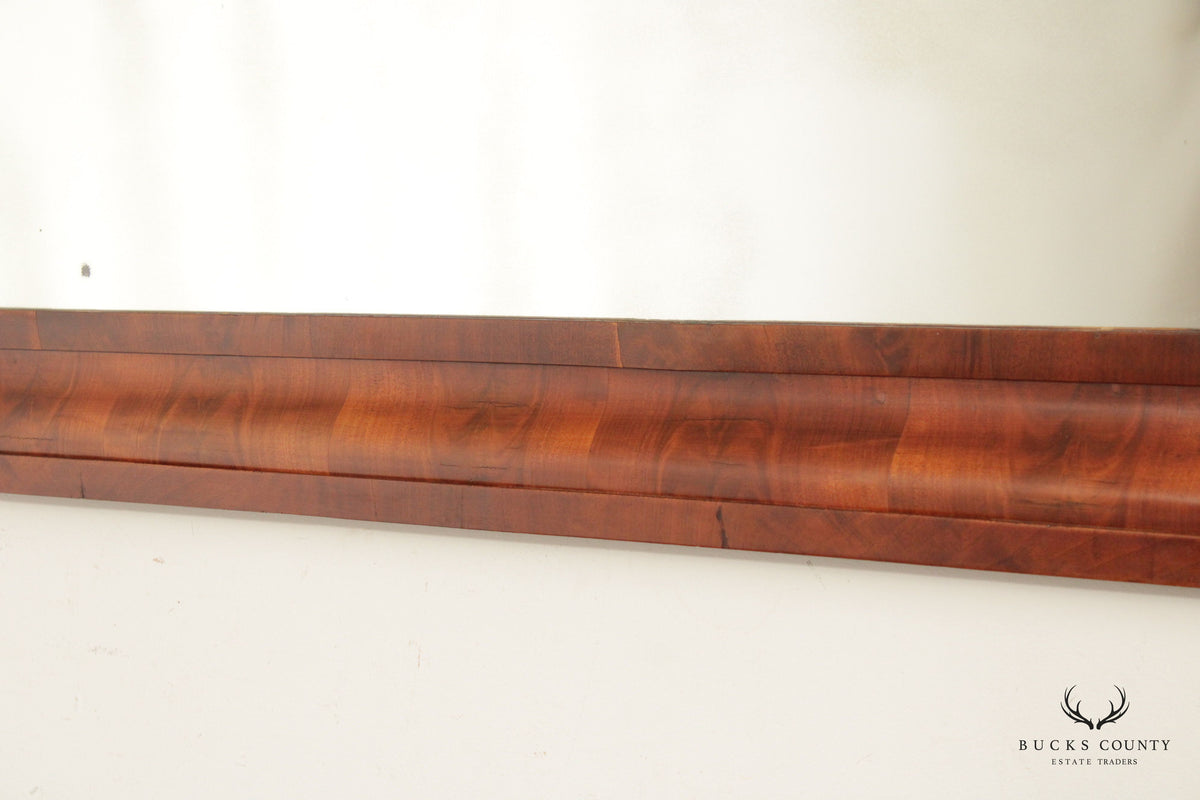American Empire Mahogany Ogee Over-Mantel Mirror
