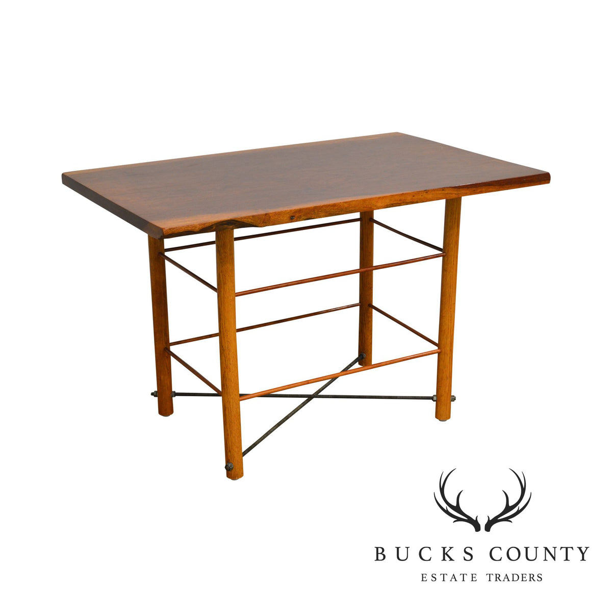 Exotic Rosewood top Studio Crafted Table with Bowtie and Cross