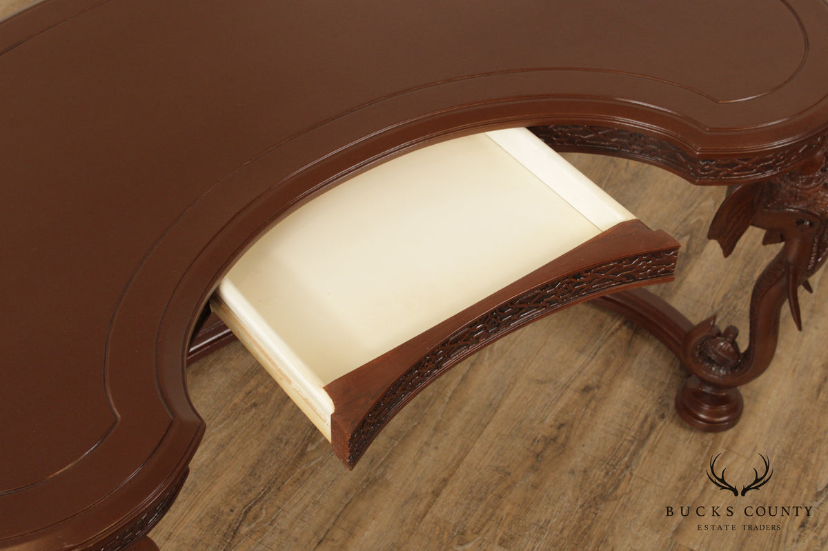 Gampel Stoll Hollywood Regency Style Elephant Desk