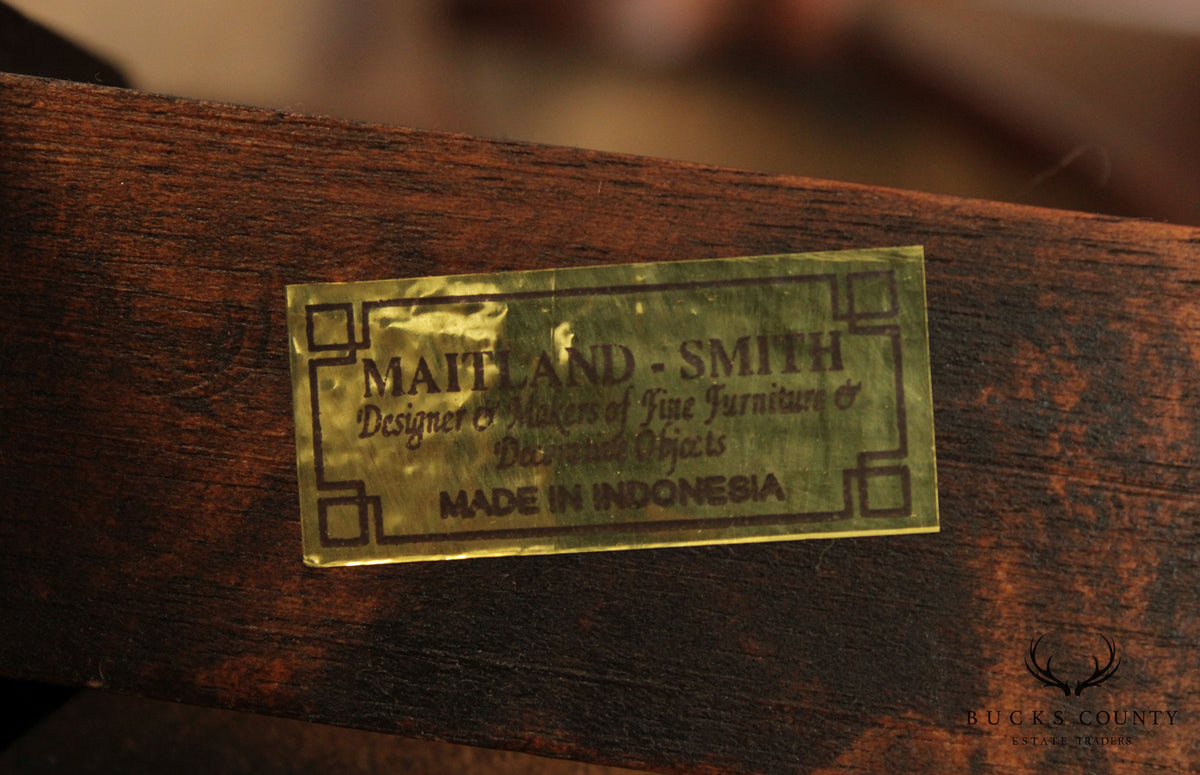 Maitland Smith Georgian Style Set 8 Solid Mahogany Dining Chairs