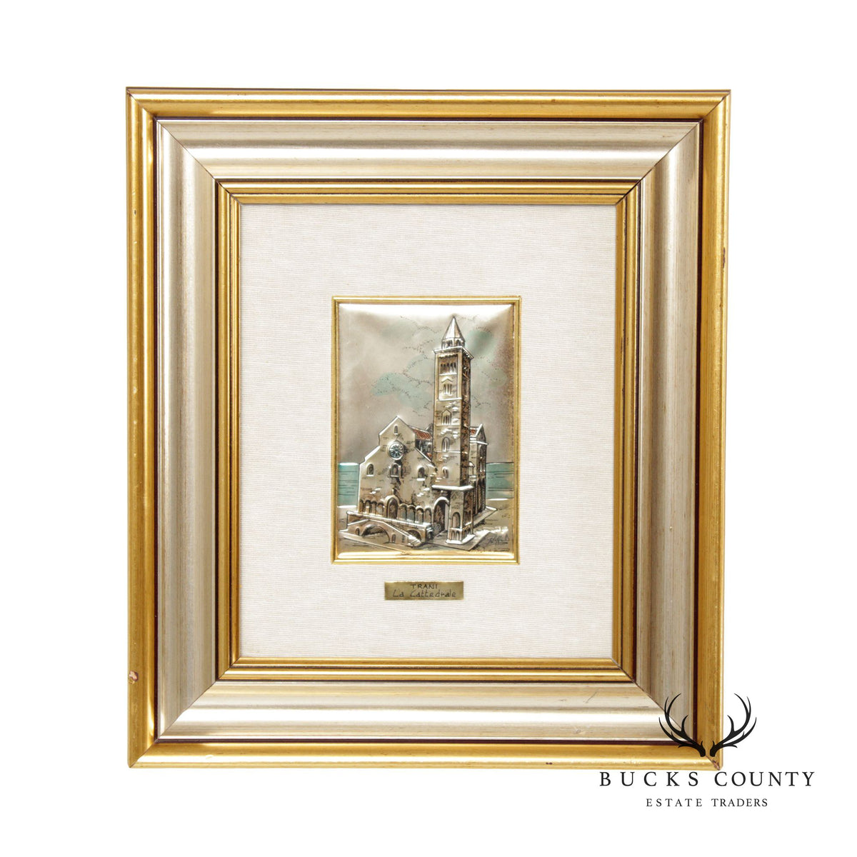 Italian 'La Cattedrale, Trani' Sterling Silver Relief Wall Art