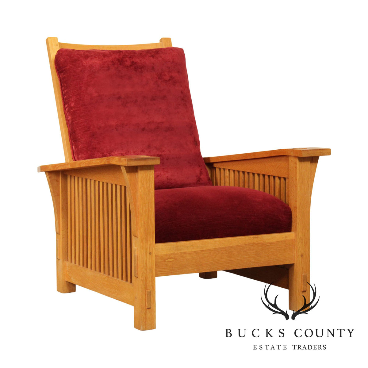 Stickley Mission Collection Natural Oak Morris Chair