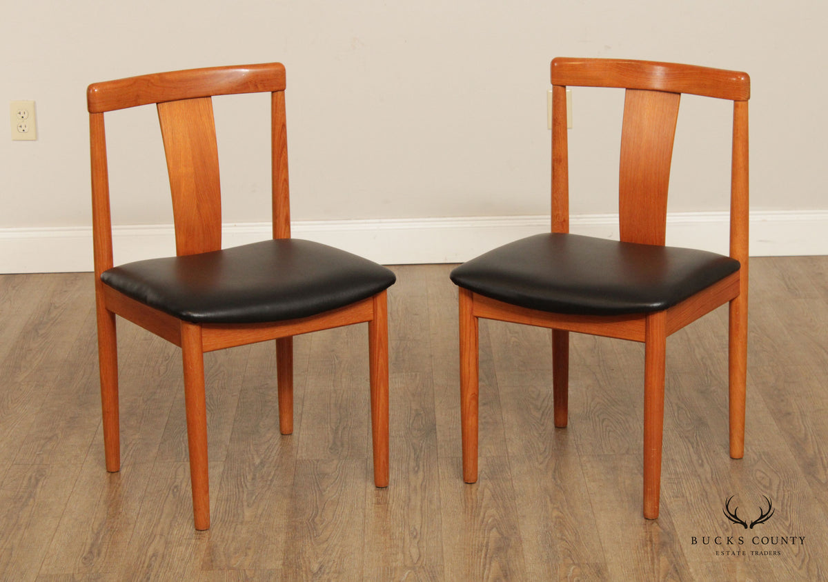 Danish Modern Pair of Teak Side Chairs