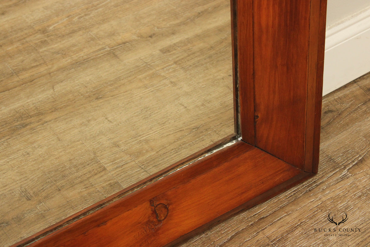 Large Antique Ogee Carved Pine Mirror