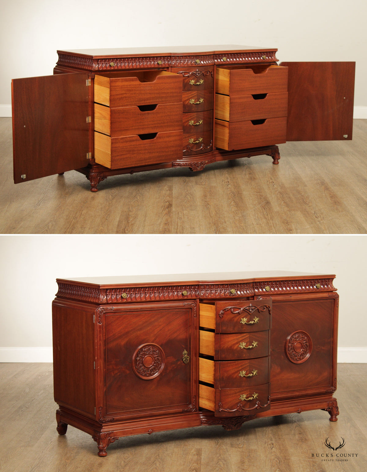 Chinese Chippendale Style Mahogany Chest of Drawers