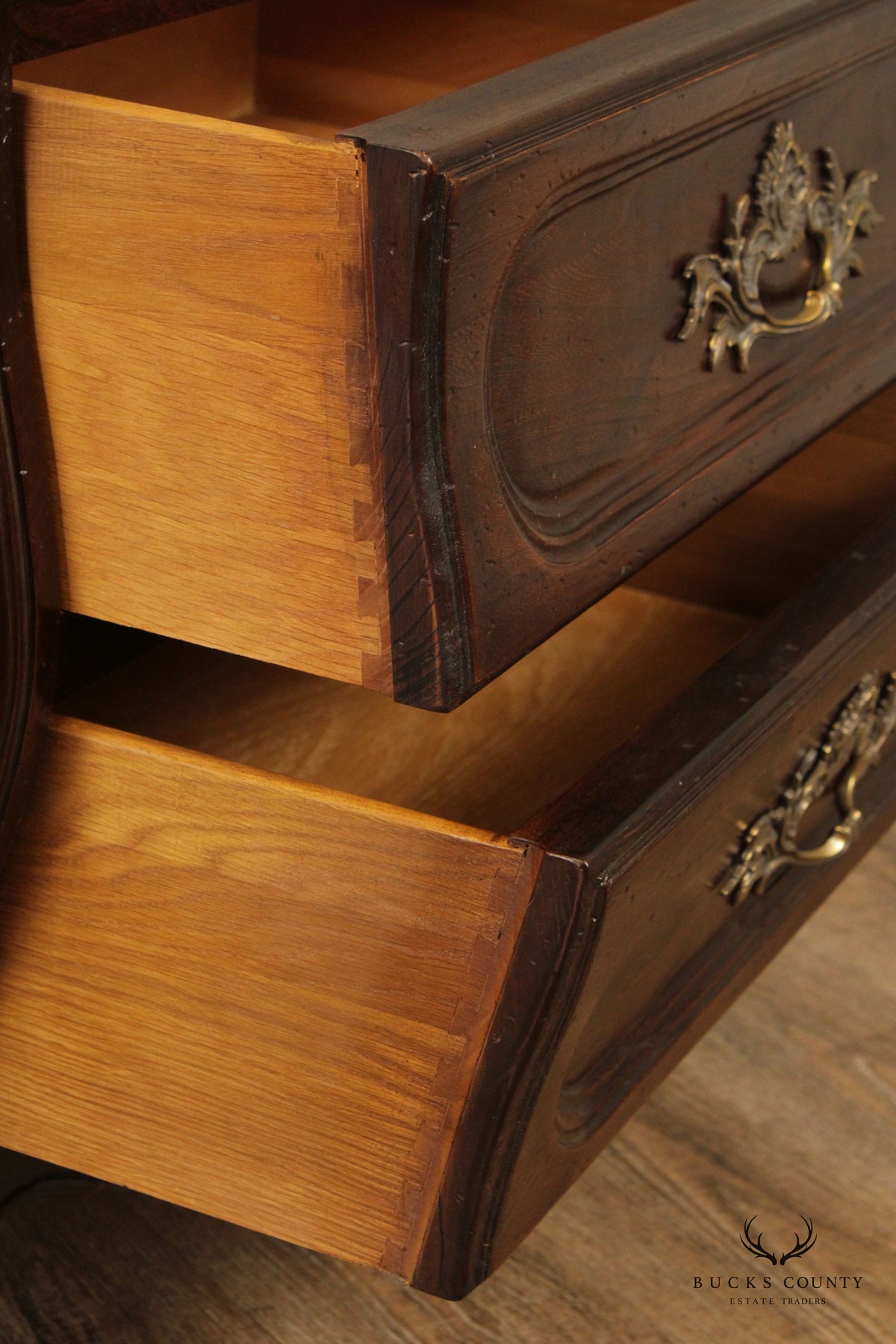 Baker Furniture French Louis XV Style Bombe Nightstand