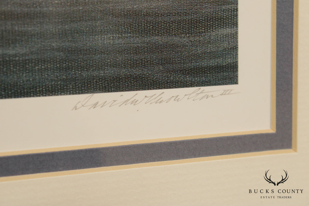 David Knowlton 'At the Races' Pencil Signed Offset Lithograph
