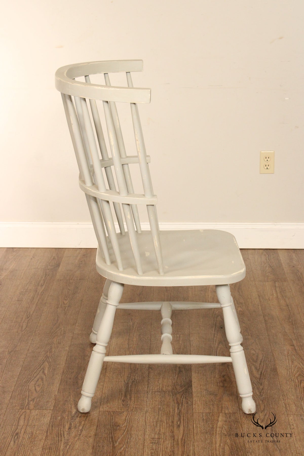 Distress Painted Set Of Four Windsor Dining Chairs