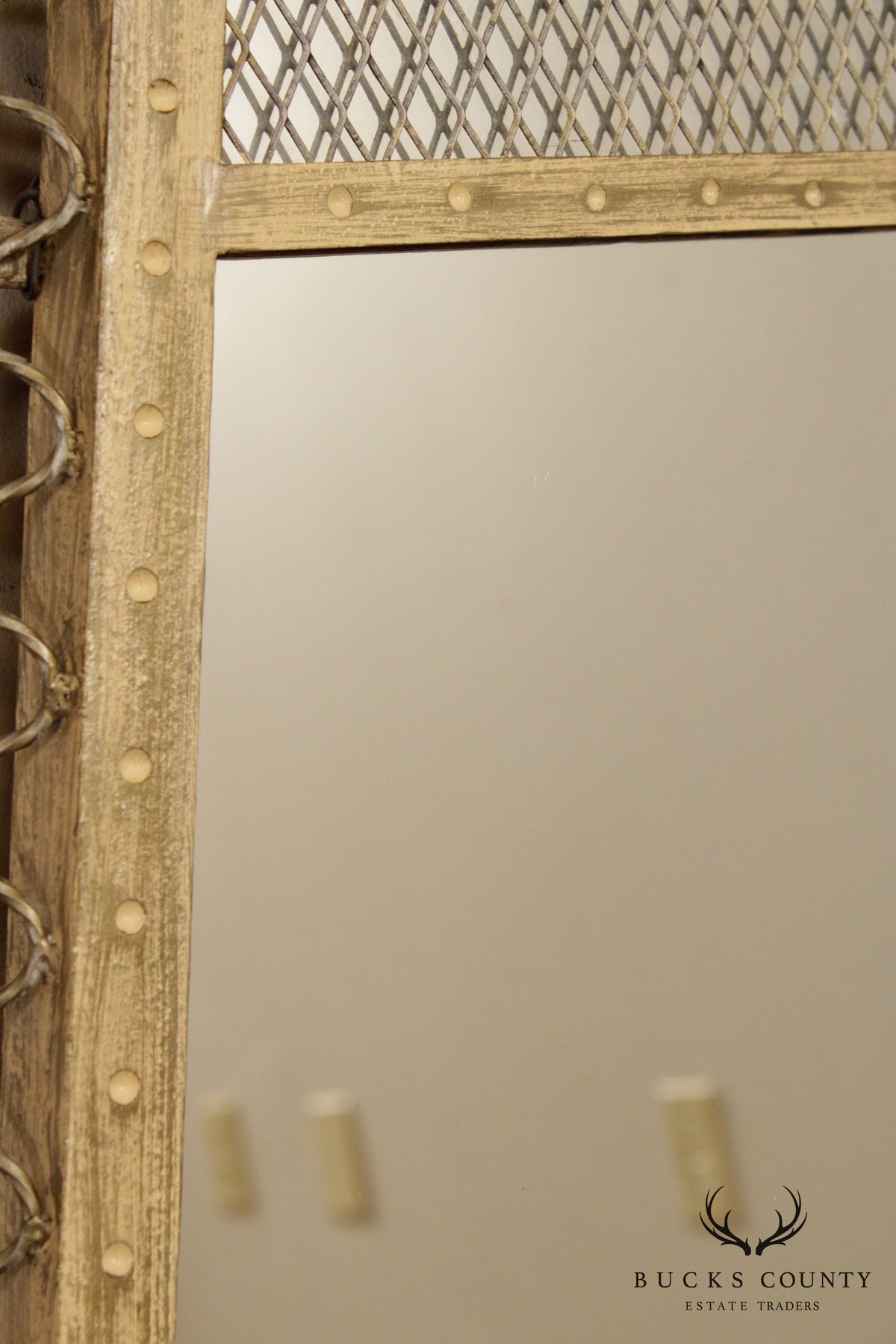 Contemporary Gold Metalwork Wall Mirror