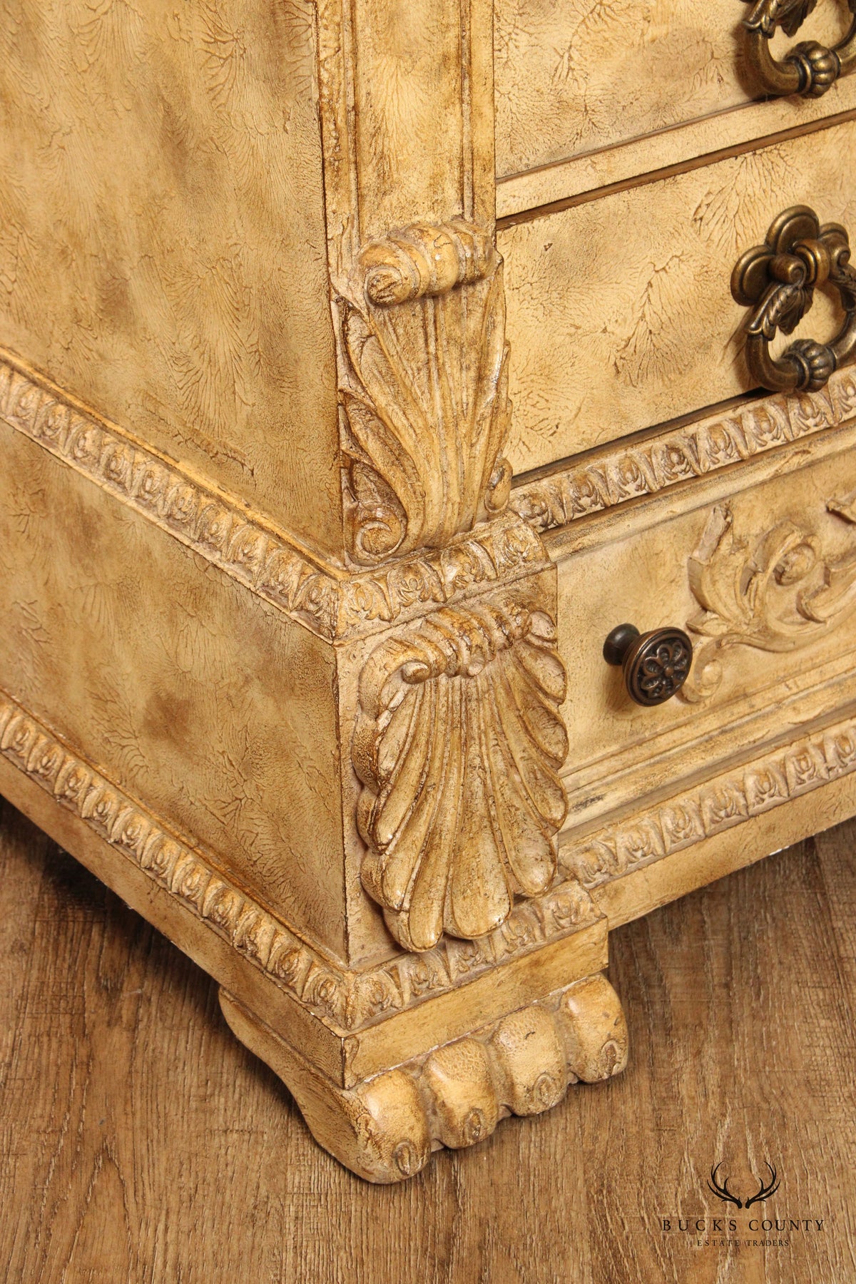 Italian Renaissance Style Tessellated Marble Top Commode