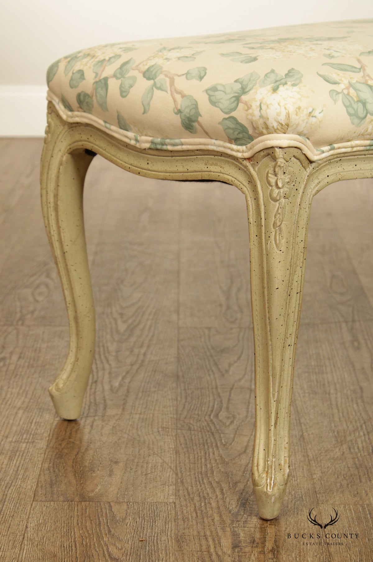 French Louis XV Style Painted Window Bench