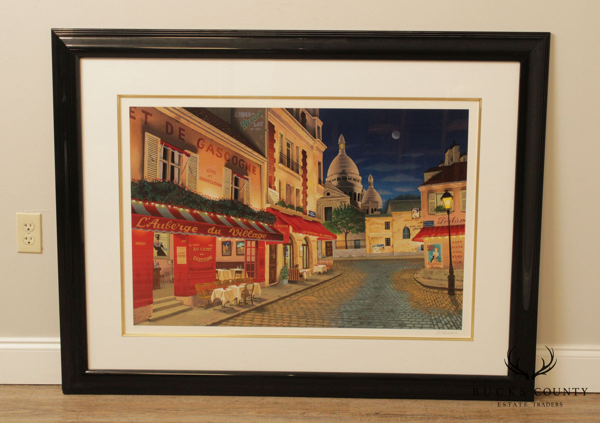 Liudimila Kondakova 'Place Du Tertre', Custom Framed Serigraph