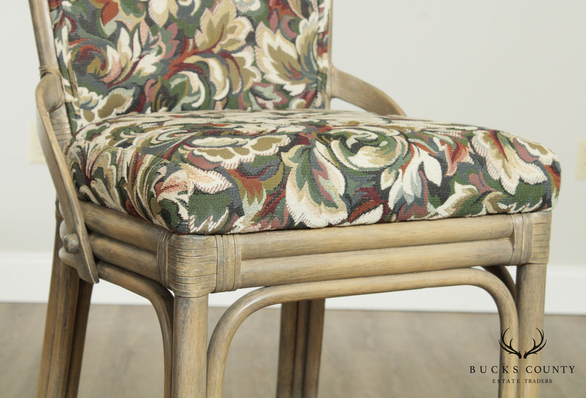 Quality Pair Rattan Bar Stools by La Cor Wicker