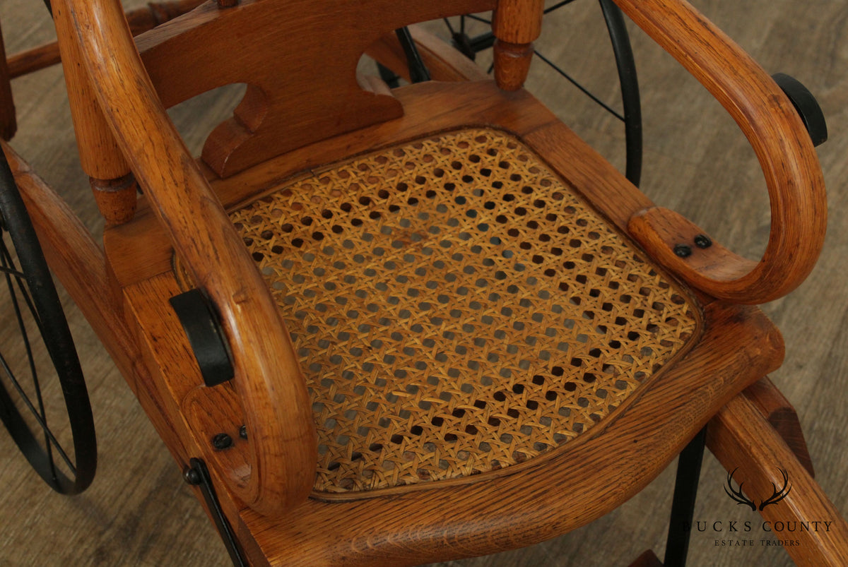 Antique Victorian Convertible High Chair Stroller