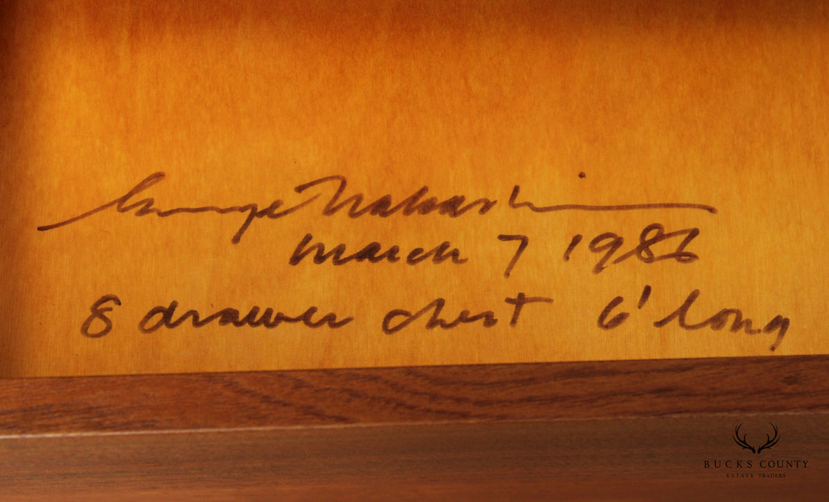 George Nakashima Studio Eight-Drawer Walnut Dresser