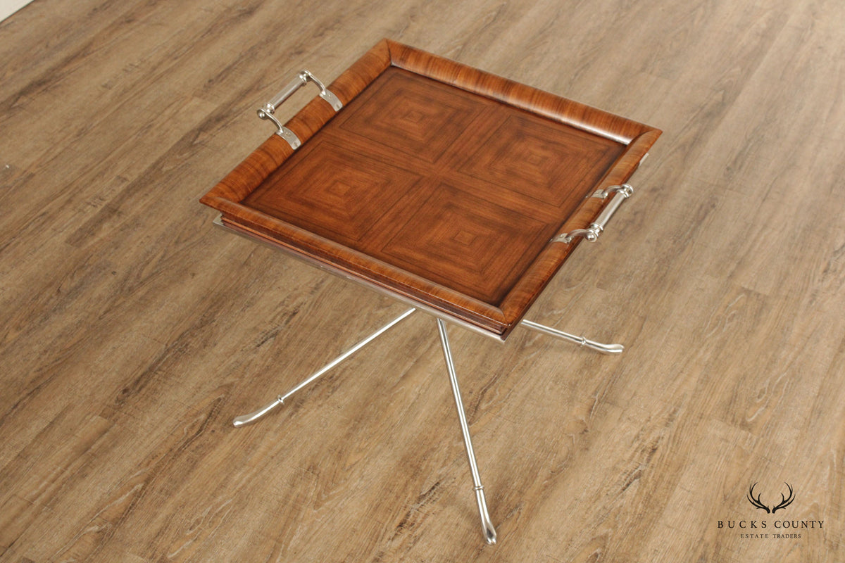 Theodore Alexander Modern Parquetry Tray Table