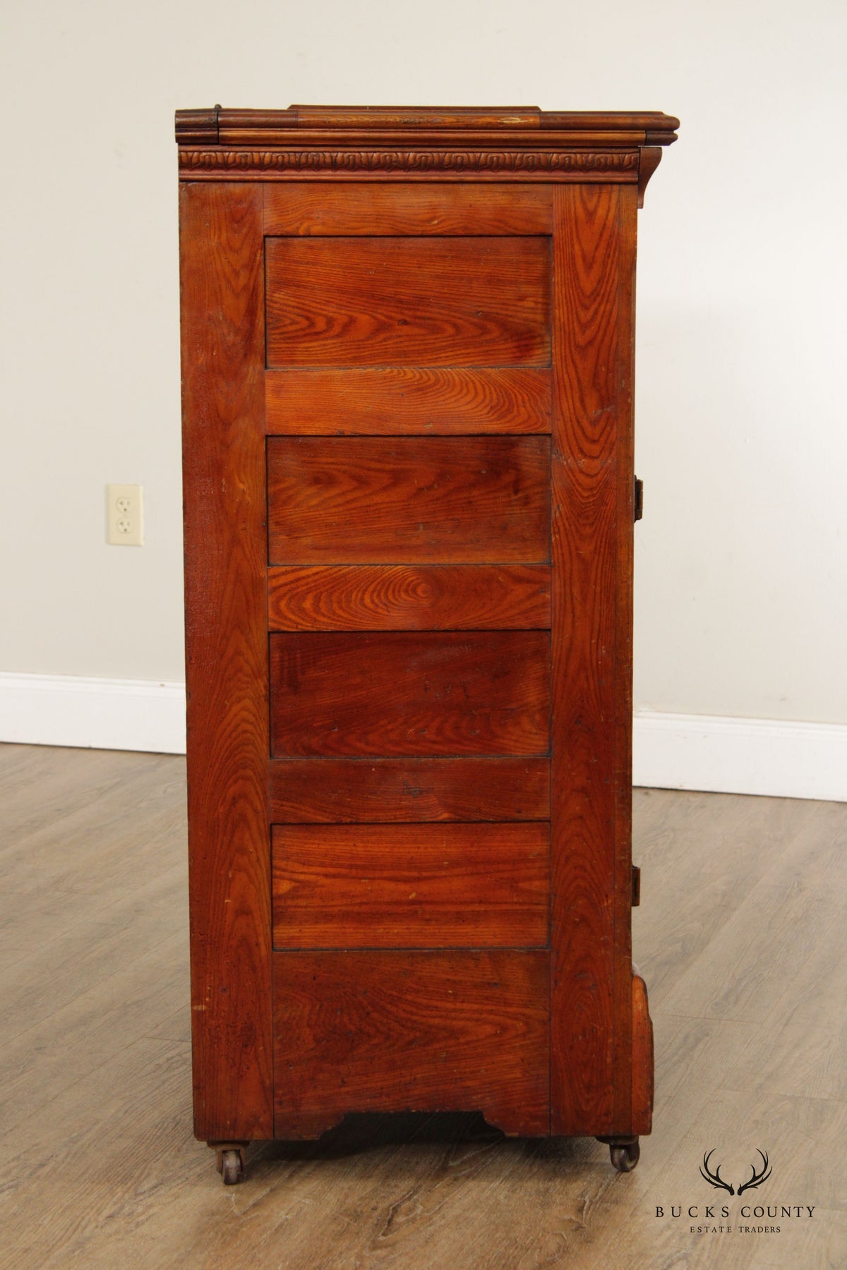 Antique Challenge Iceberg Oak and Tin Lift Lid Icebox