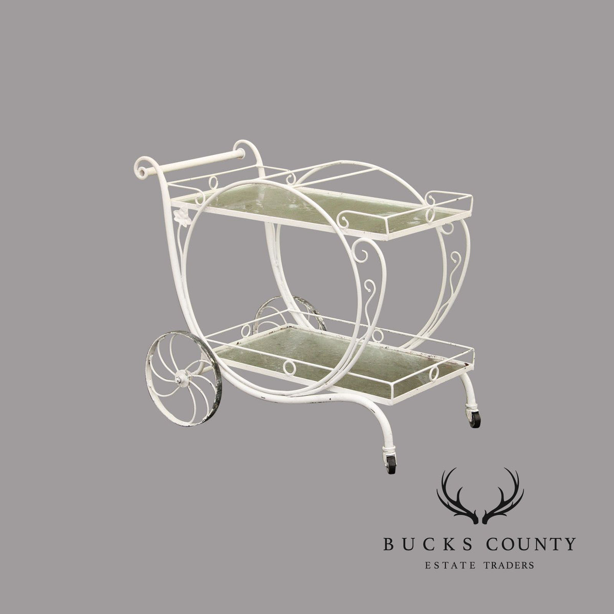 Salterini Wrought Iron 'Mt. Vernon' Garden Tea Cart