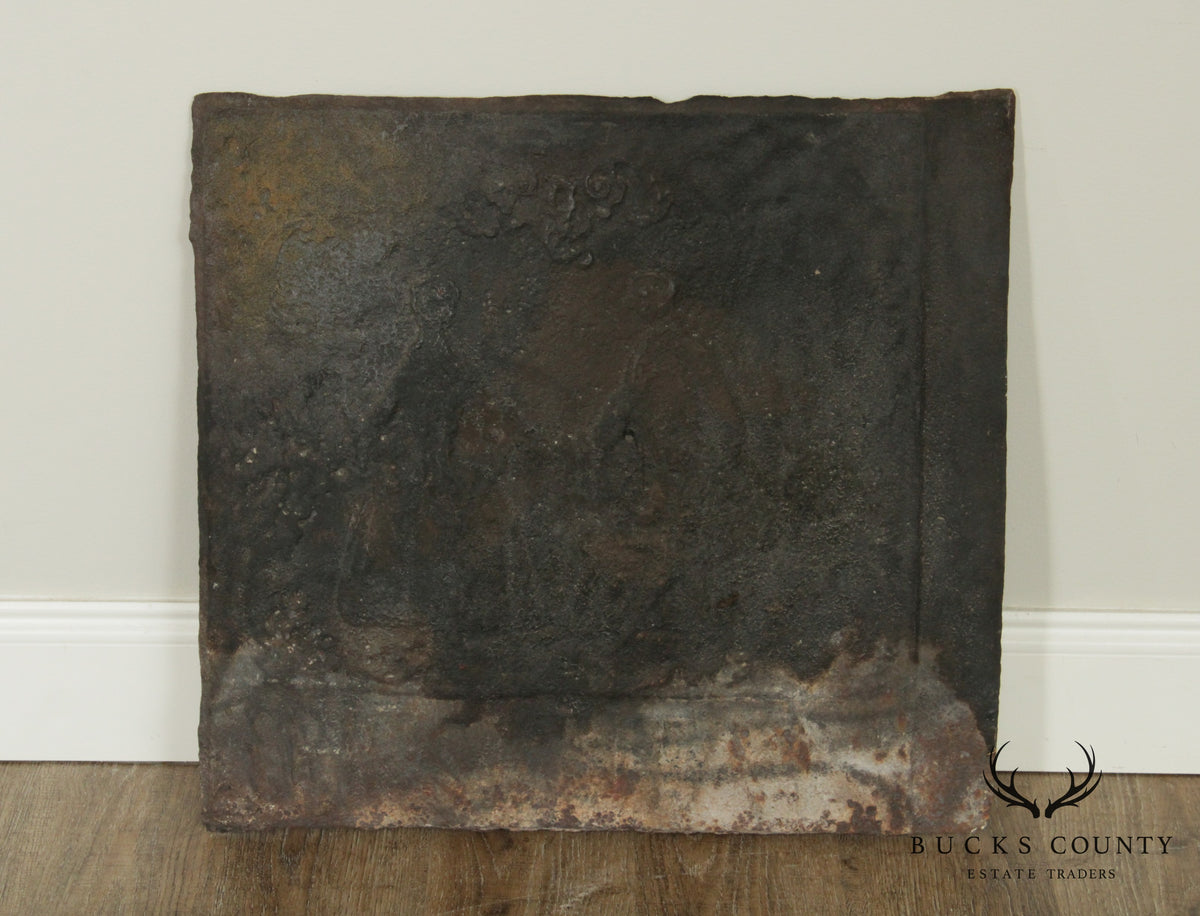 Vintage Cast Iron Fireback