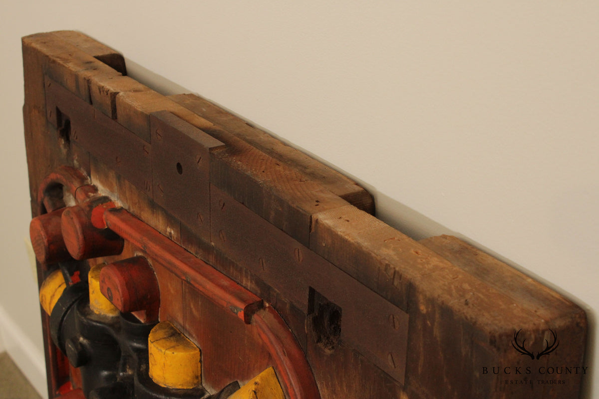 Pair of Vintage  Industrial Assemblage Art