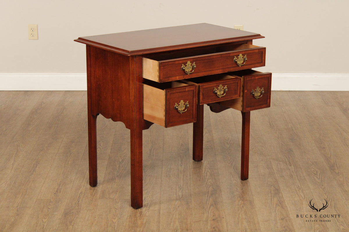 Hekman Furniture Georgian Style Banded Mahogany Lowboy