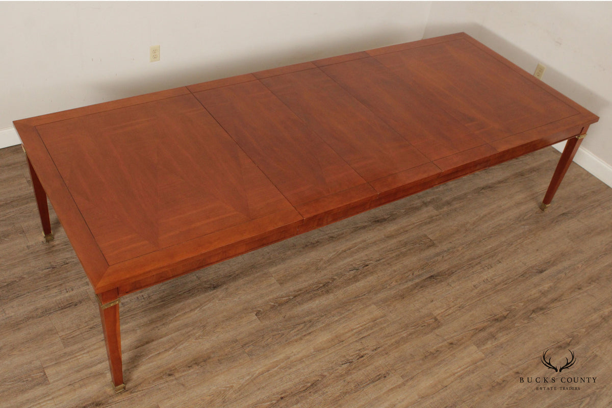Baker Furniture Neoclassical Style Expandable Cherry Dining Table