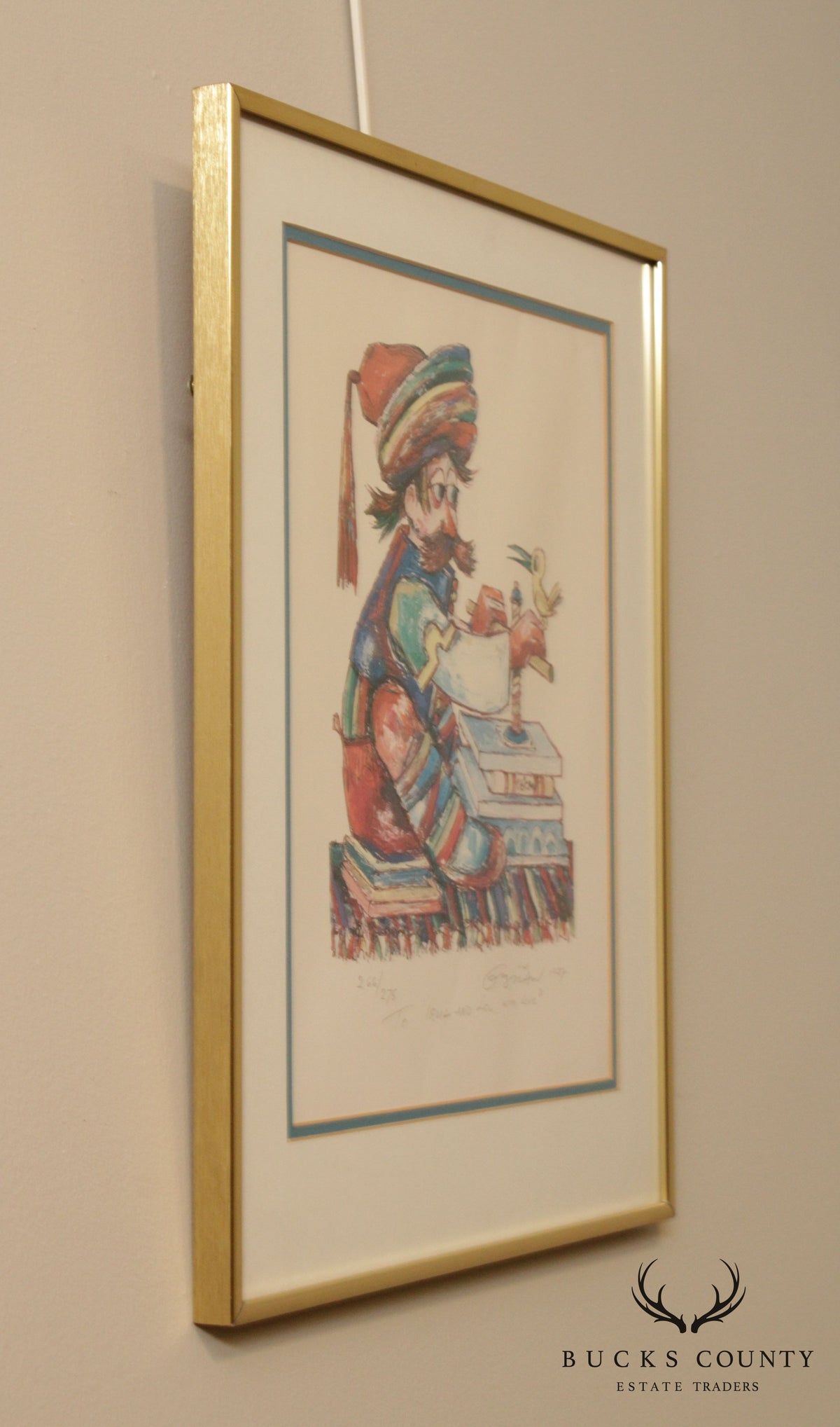 Jovan Obican Penal Signed Framed Lithograph