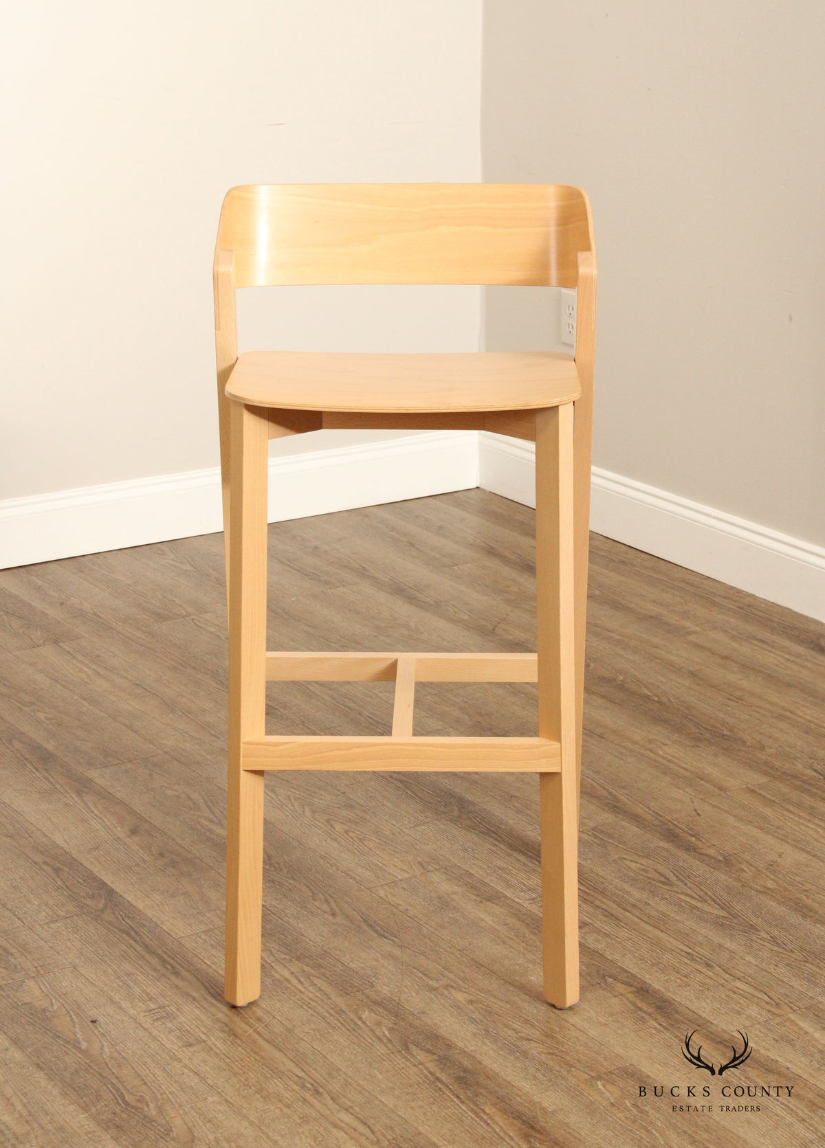 Quality Bentwood Set Of Six Merano Barstools By Ton