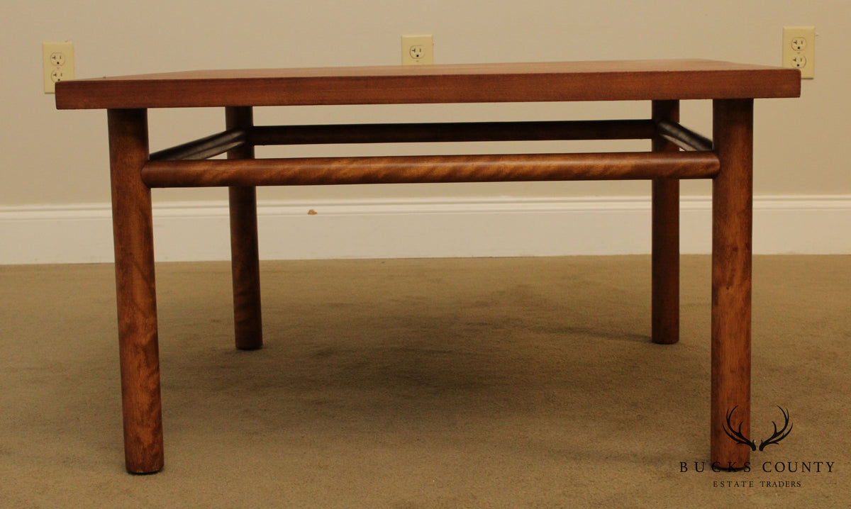 T. H. Robsjohn Gibbings for Widdicomb 32 inch Square Walnut Coffee Table
