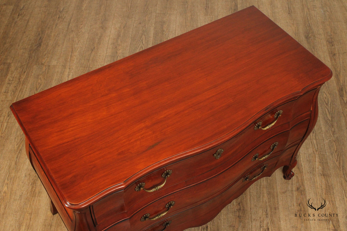 Widdicomb Vintage French Louis XV Style Cherry Bombe Chest Of Drawers
