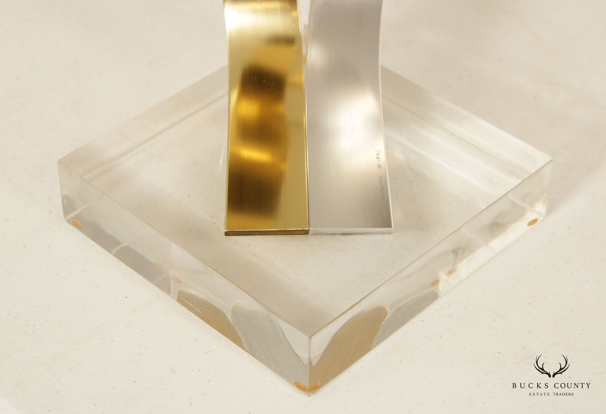 Postmodern 1980s Aluminum Ribbon Sculpture by Dan Murphy