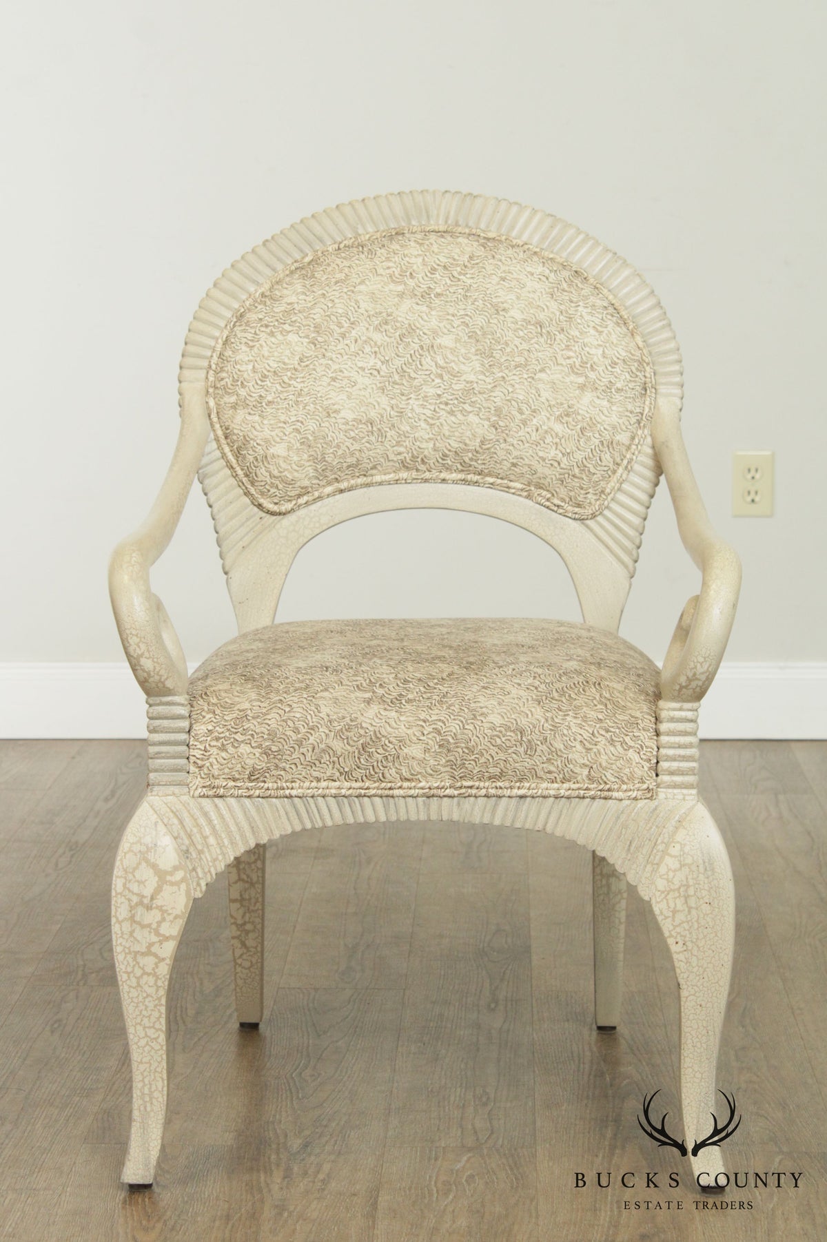 Casa Bique Crackle Painted Set 4 Armchairs