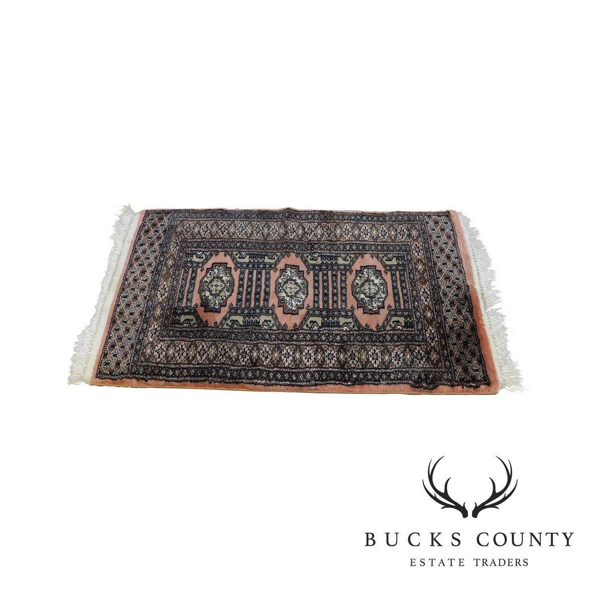 Vintage Hand Woven 42" x 25" Bokara Rug