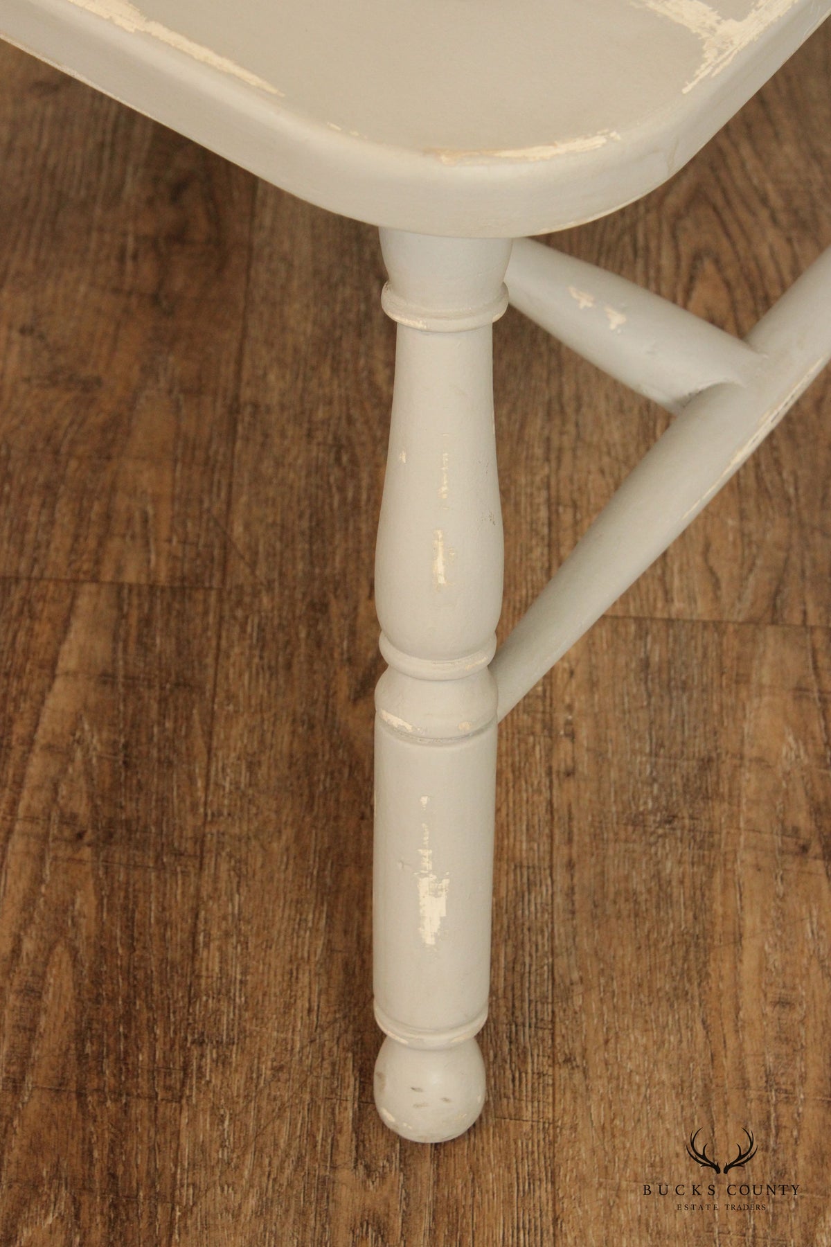 Distress Painted Set Of Four Windsor Dining Chairs