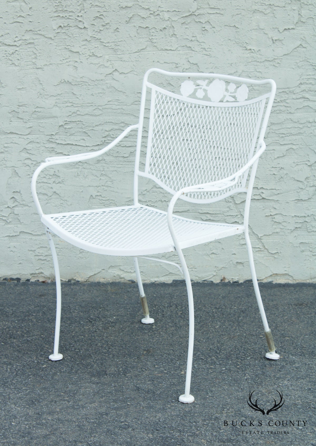 Vintage Set of 5 Wrought Iron Garden Chairs