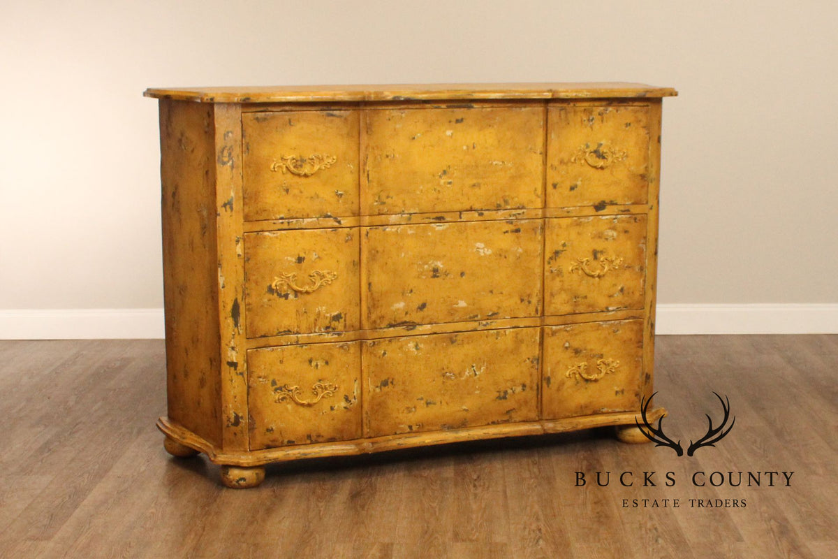Guild Master Large Distressed Painted Three-Drawer 'Duchess Chest'