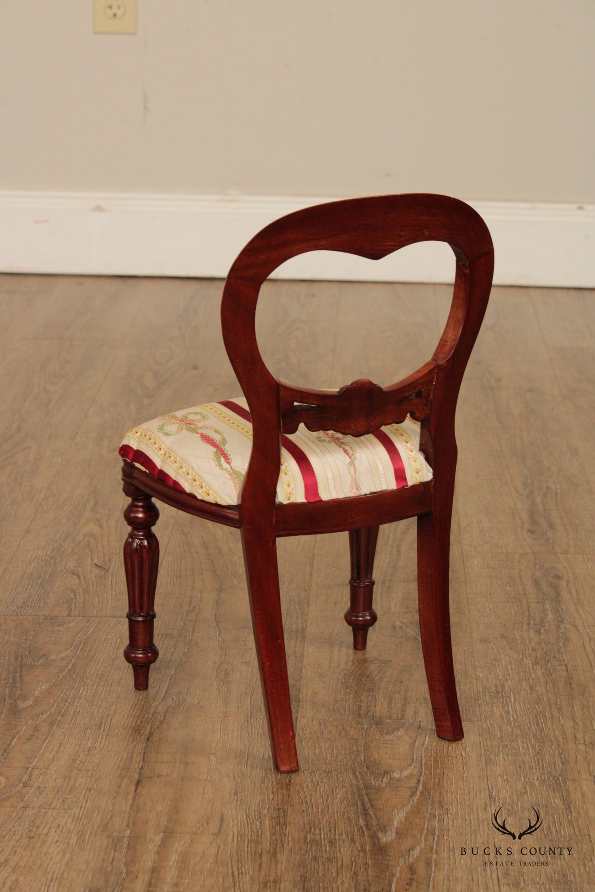 Victorian Style Balloon Back Mahogany Children's or Doll Parlor Chair