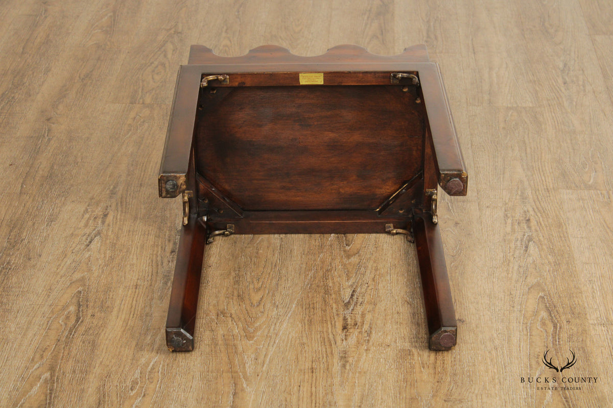 Maitland Smith Georgian Style Mahogany Six-Bottle Stand