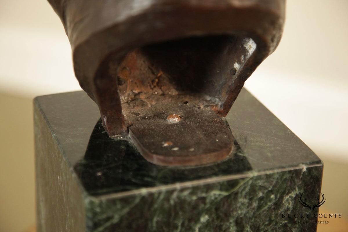 Lawrence Ludtke 1990s Male Bronze Bust