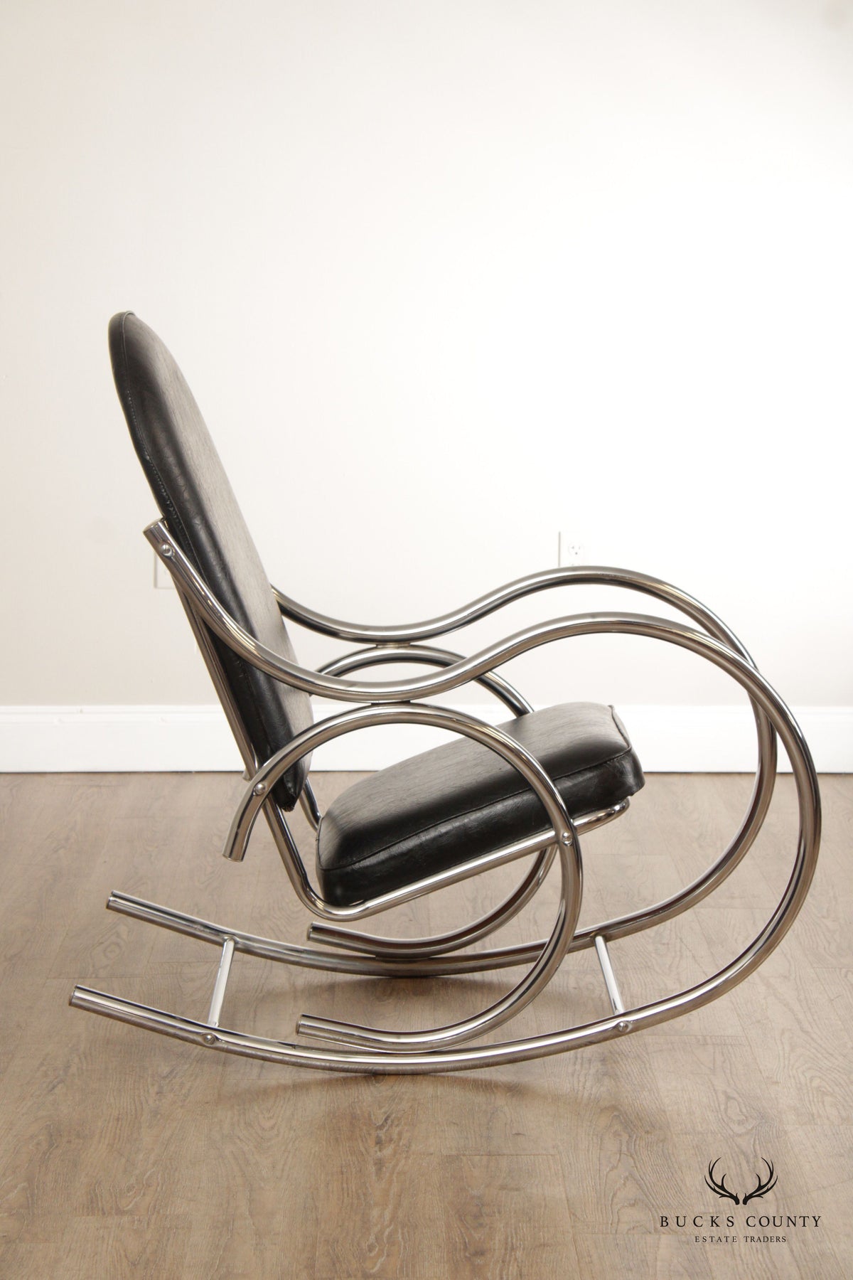 Milo Baughman Mid Century Modern Chrome Frame Rocker