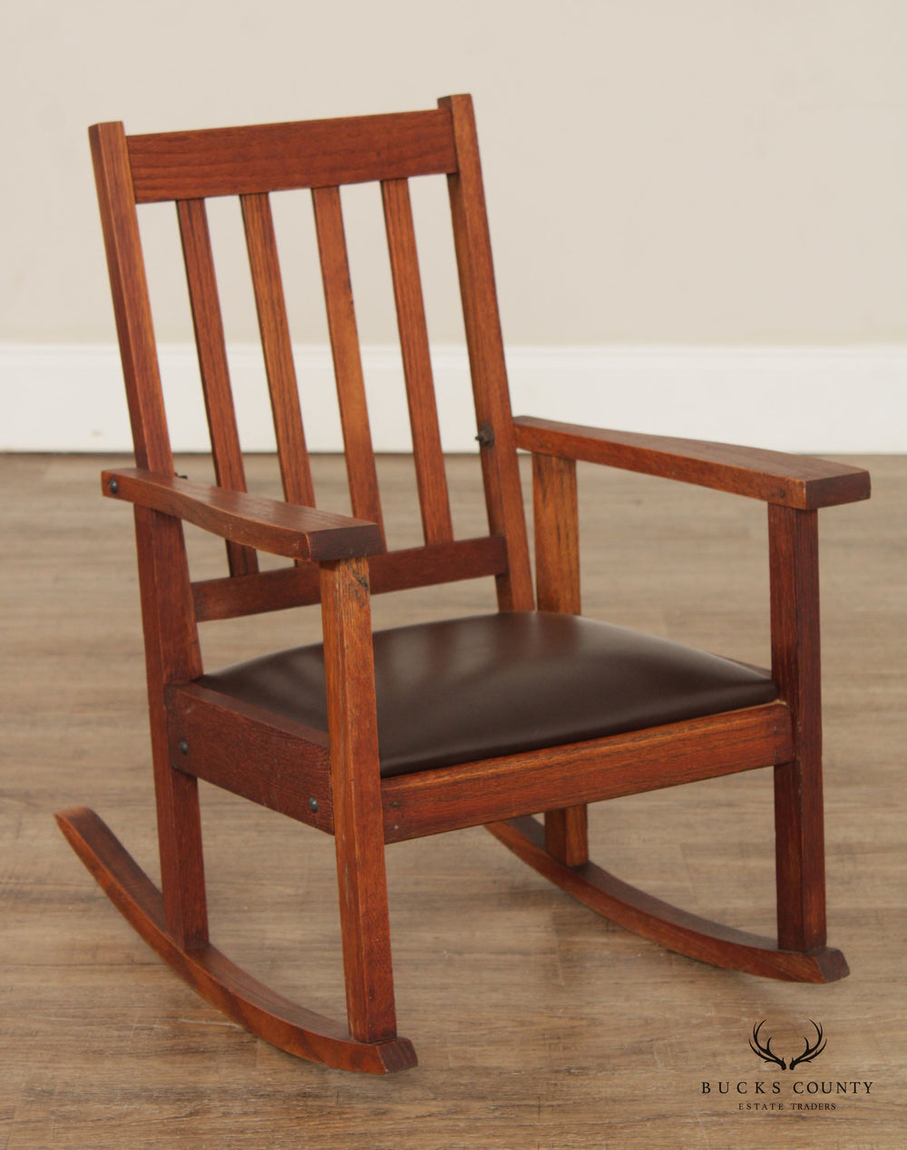 Mini Antique Rocking Chair Antique Mission Oak Children's Rocking Chair