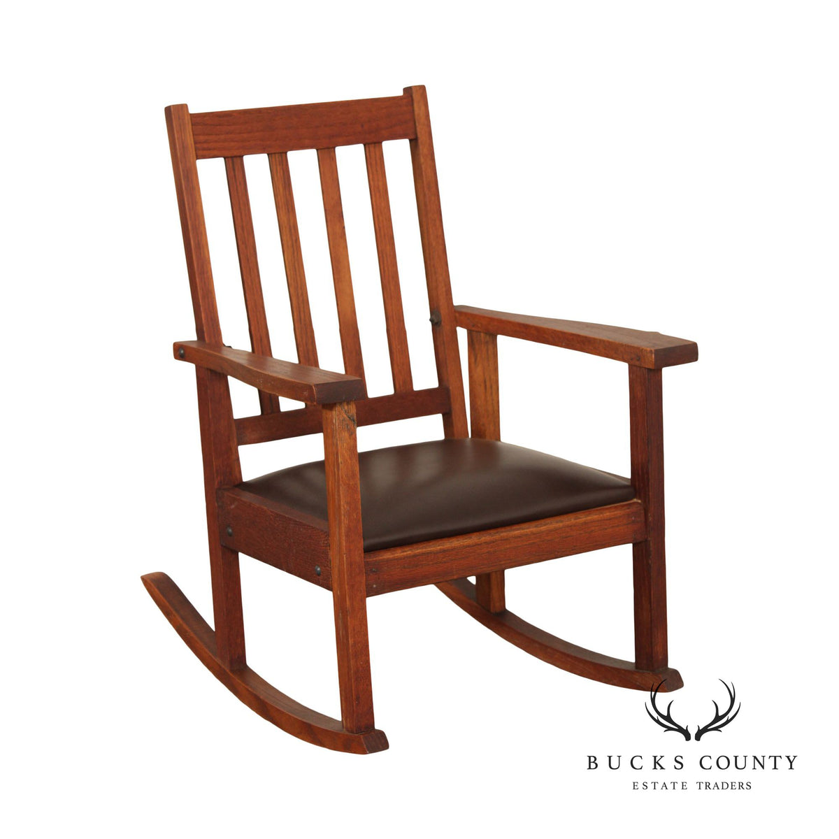 Mini Antique Rocking Chair Antique Mission Oak Children's Rocking Chair