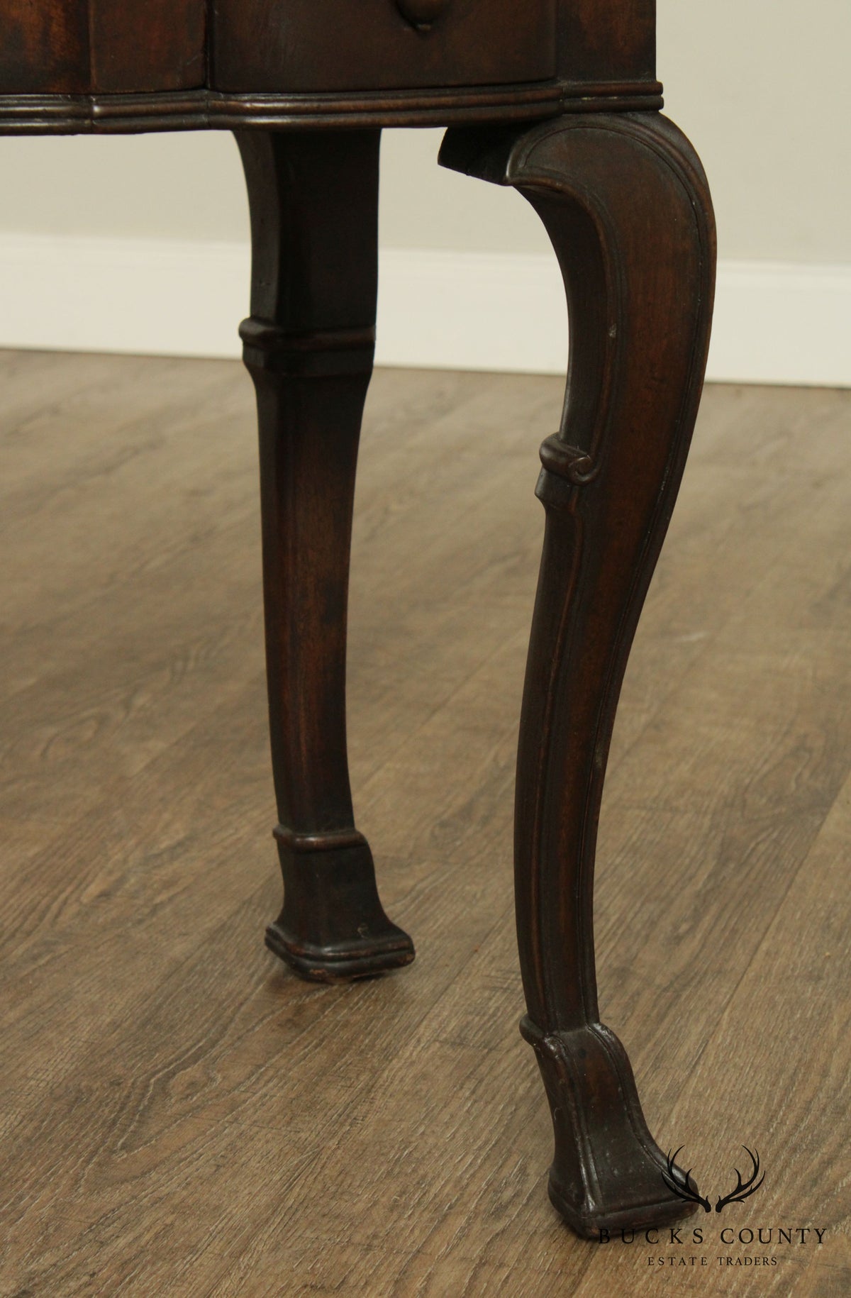 18th Century Antique English Walnut Jacobean Marble Top Console, Lowboy